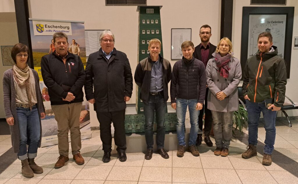  „Kommission Zukunft“ mit Kreis-Klimaschützer (von links): Katrin Schwehn, Bernd Schütz, Peter Hermann, Ingo Dorsten, Jannis Steinle, Collin Wilczek, Iris Orth und Jacob Manderbach. (Foto: Götz Konrad)